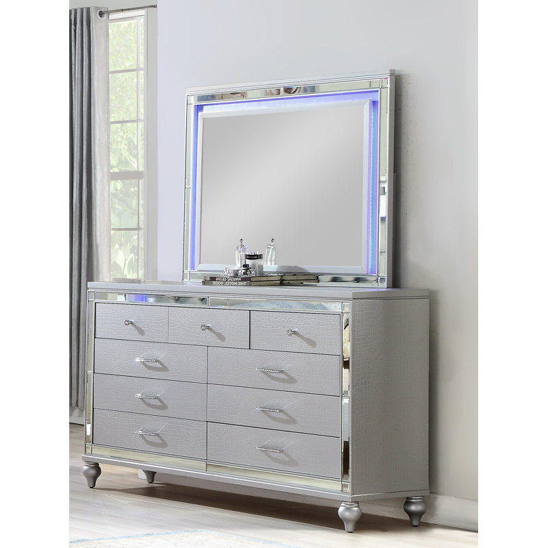 Ensemble de chambre à coucher standard 5 pièces très grand en bois massif