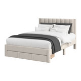 Channel Tufted Bed with Storage