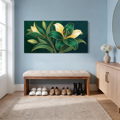 Lys doré, ensemble de 1 reproduction d'art sur toile tendue sur toile