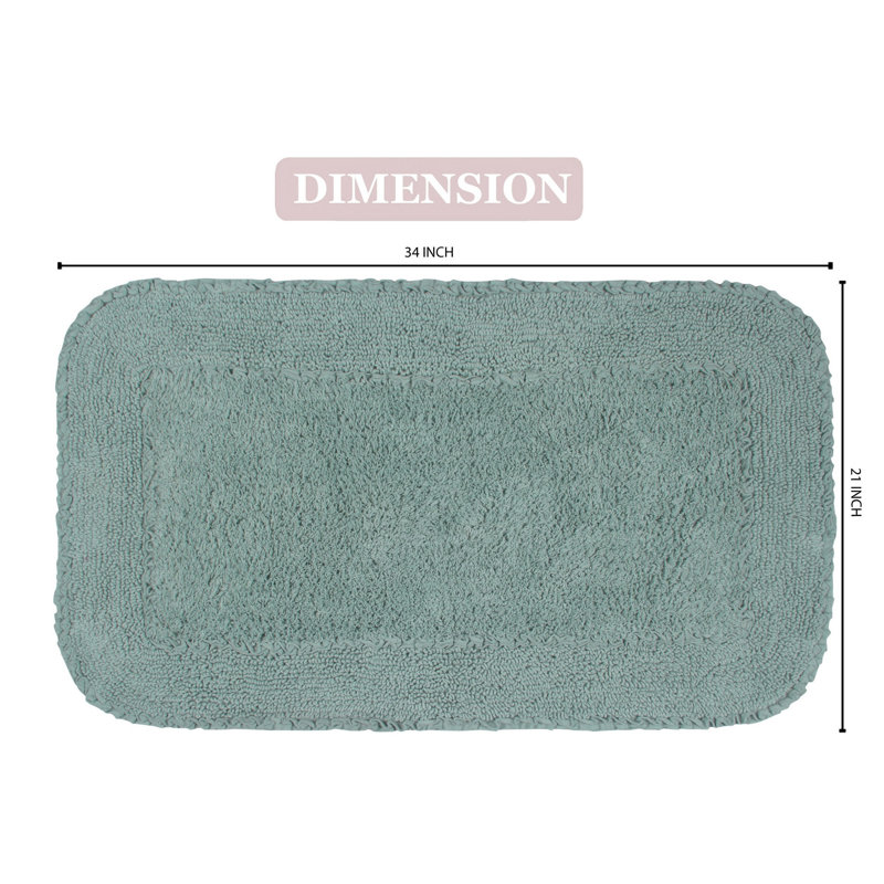 Maytham Bath Rug, Blue, Rectangle - 21" W x 34" L
