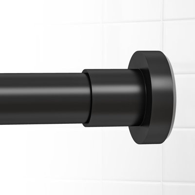 Shower curtain rail spring tension: 1-inch modern heavy-duty adjustable-tension shower curtain rail – no drilling required, non-slip, easy to install
