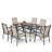 6 - Person Rectangular 60" Long Aluminum Dining Set-339775425