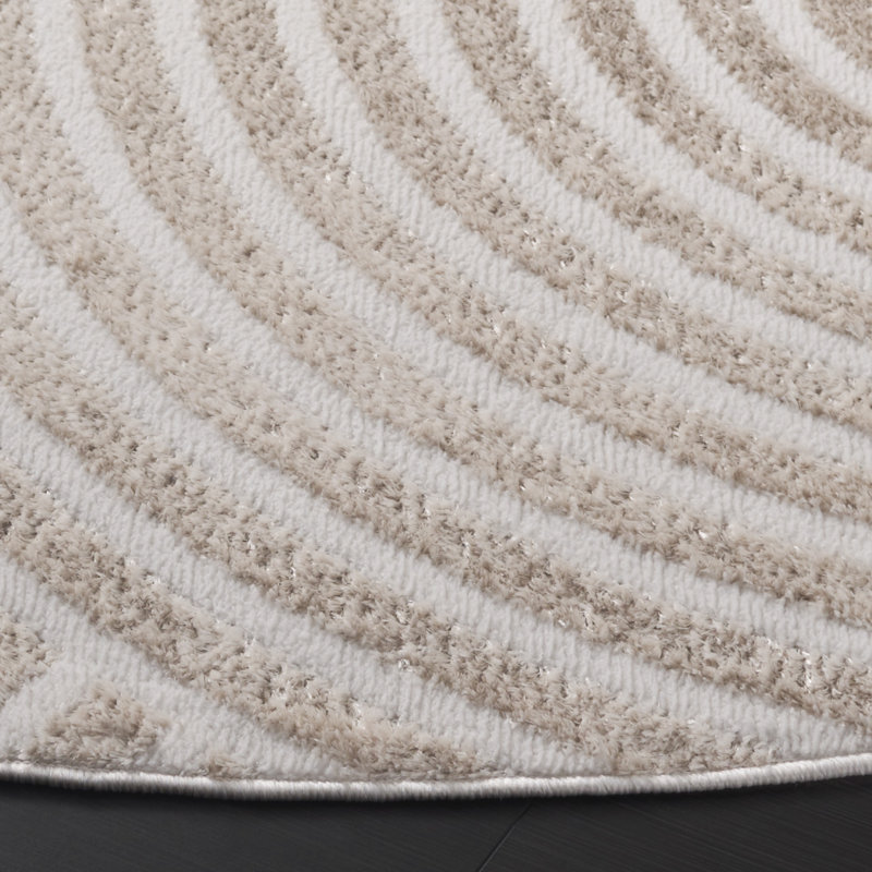 Briston Performance Solid Color Rug, Round 6'7"