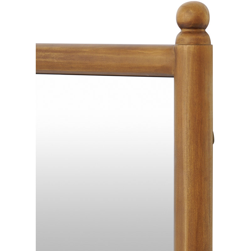 Daneeka Mirror, Brown Wood, Manufactured Wood