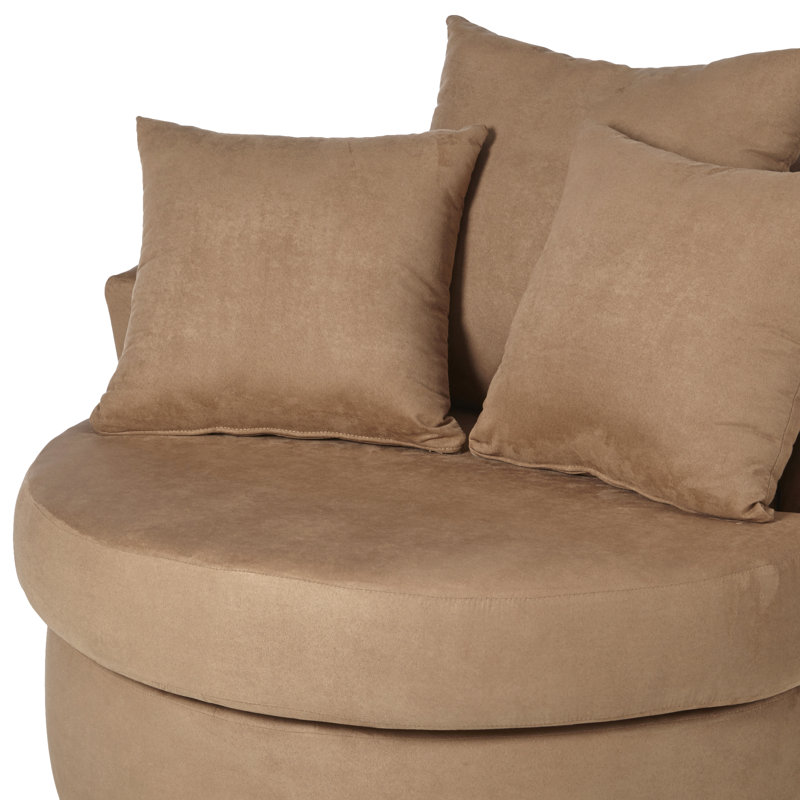 Alsup Upholstered Barrel Chair, Alta Midnight