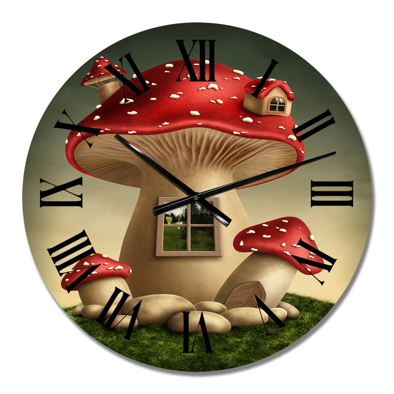 Fantasy Mushroom House - Horloge murale fantaisie, Petit