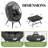 All-Weather Wicker Outdoor Indoor Patio Egg Lounge Chair with Ottoman (Set of 2)-1731663129