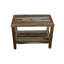 Banc de douche rectangulaire en teck avec tablette EcoDecors-57278423-57278420