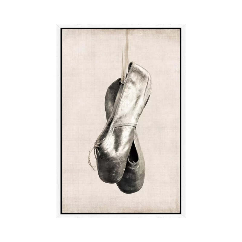 Point Shoes - Print on Canvas, 66.04 cm H x 45.72 cm W, White Framed