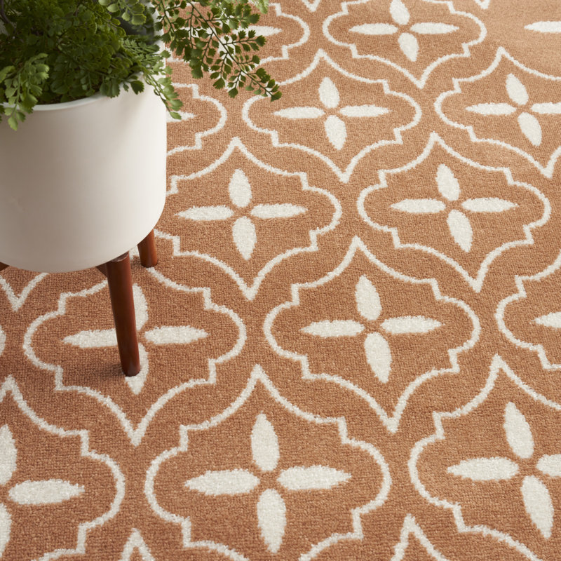 Tapis intérieur / extérieur en cuivre Nourison Essentials, Rectangle 6 pi x 9 pi