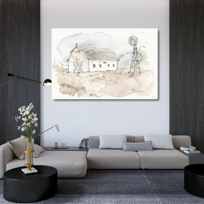 Gracie Oaks Tavoletti, Anne, art sur toile tendue, Fresh Farmhouse, H 33 po x l 48 po