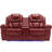 Home Theater Seating Manual Recliner Loveseat With Hide-Away Storage, Cup Holders And LED Light Strip For Living Room-930334945