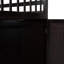 Lit superposé simple au-dessus d'un lit double en L avec 3 tiroirs, bureau portatif et garde-robe, espresso (ANCIEN SKU: LT100542AAP)-511270670