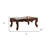 53" Dark Brown Wood Coffee Table