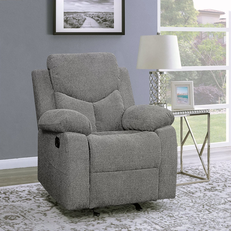 Fauteuil inclinable et oscillant avec accoudoirs coussinés