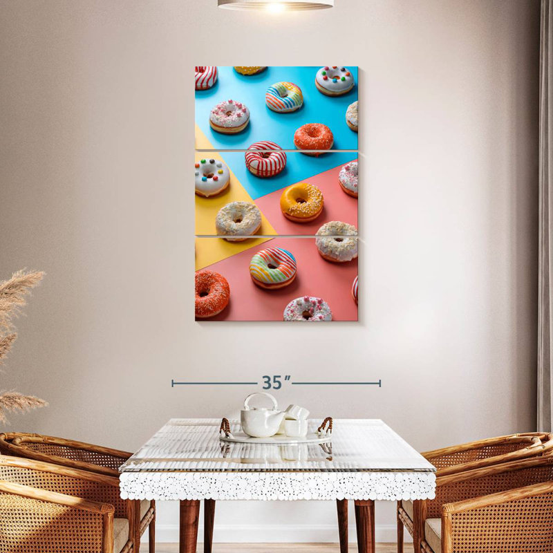 Yarlin Assorted Glazed Doughnuts, 45" H x 28" W