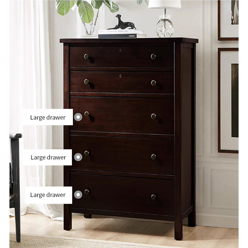 Commode décorative American Modern, Tanné