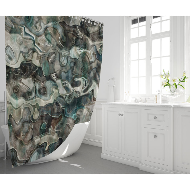 Rideau de douche simple abstrait, H 72 po x l 70 po