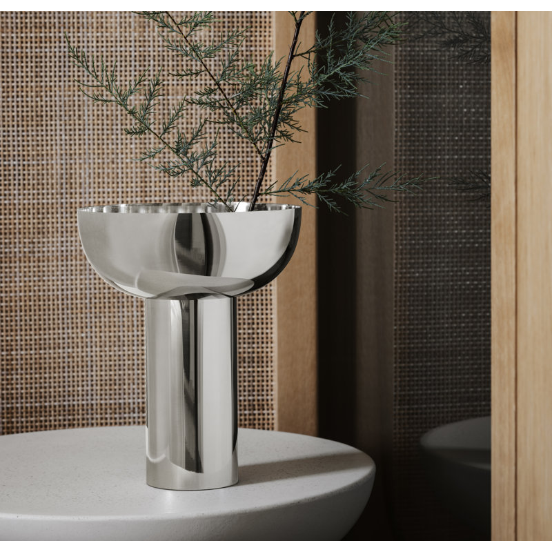 Miyabi PVD Coated Stainless Steel Table Vase, Silber