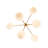 6-Light Opaque White Glass Sphere Tiered Chandelier