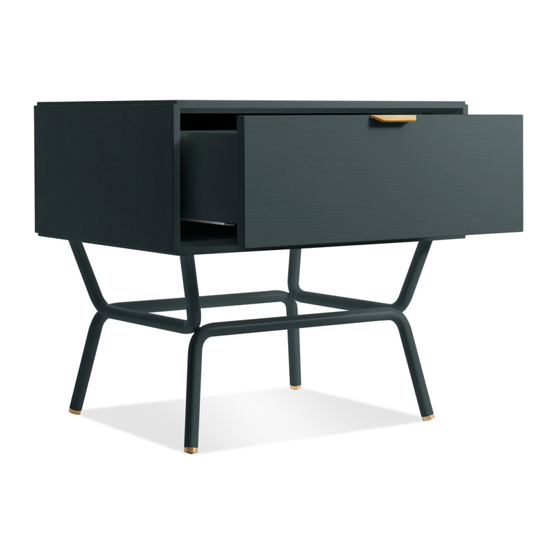 Dang 22'' W Metal Nightstand, Navy Green