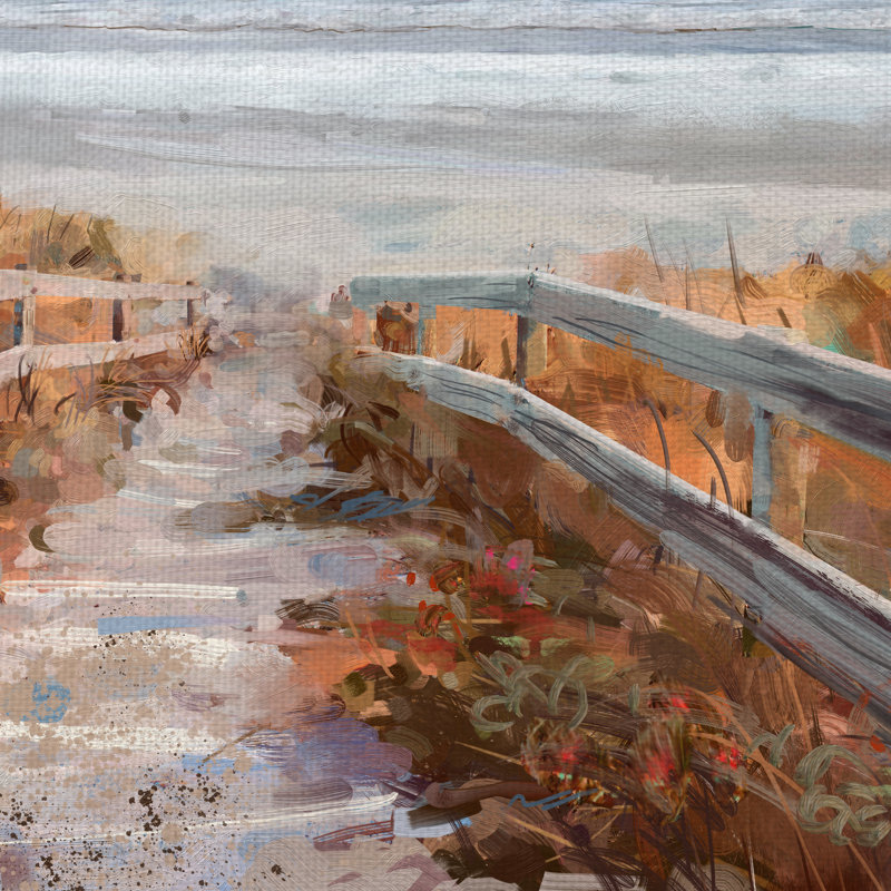 Reproduction d’art sur toile « dune crossing »-sans cadre, H 24 po x l 48 po x P 1,5 po