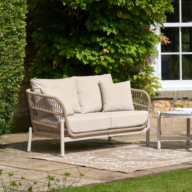 Aris 145 cm W Patio Sofa with Cushions