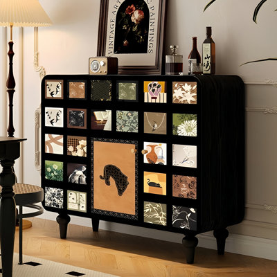 Chinese-style painted sideboard cabinet