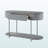 Umber Modern Sofa Table – High Gloss Finish with Chrome Metal Legs & Storage for Elegant Living Spaces