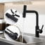 Robinet de cuisine rétractable avec pulvérisateur pivotant à 360 ° - 3 modes de pulvérisation avec débit d'eau horizontal et vertical