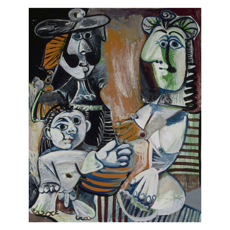 «La famille» par Pablo Picasso - Estampe numérique, H 40 po x l 32 po