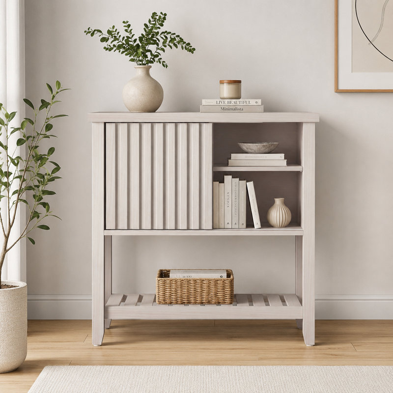 Console Colthyn 31,5 po avec portes coulissantes et tablette de rangement