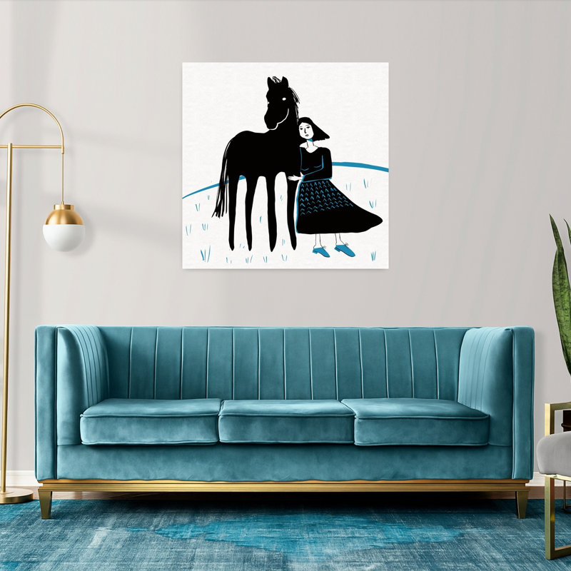 Art contemporain Art cheval contemporain, H 36 po x l 36 po