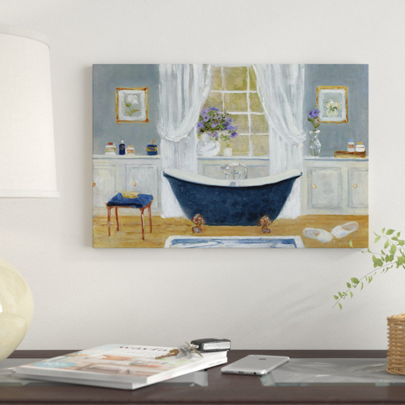 «Violet Spa II» par Sally Swatland, reproduction sur toile tendue, H 8 po x l 12 po x P 0,75 po, Toile tendue, Pas de tapis