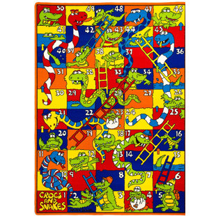 Rectangle Abstract Machine Woven / Power Loomed Polypropylene Rug