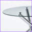 Table basse chromée peu encombrante avec plateau en verre Pieds en métal - faciles à nettoyer et amp; Conception stable-121048674-121048676