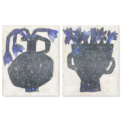Indigo Vases Set Set by Oliver Gal