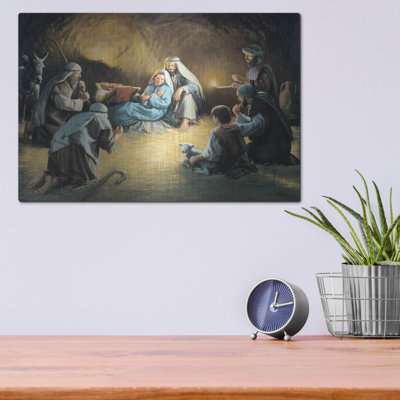 Red Barrel Studio® 'Nativity' by David Lindsley, Metal Wall Art