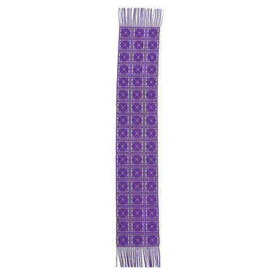 Écharpe marguerite 10 x 65, mauve