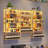 Wall Mounted Shelf Industrial Style Bar Iron Display Shelf (LED Lights Not Included)-388310076-388310075