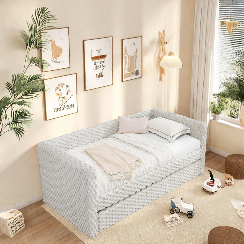 Modern Multi-Functional Daybed With Pull-Out Drawers And Armrests – Space-Saving Sofa Bed For Living Room, Guest Room, Or Bedroom, Comfortable And Stylish Design