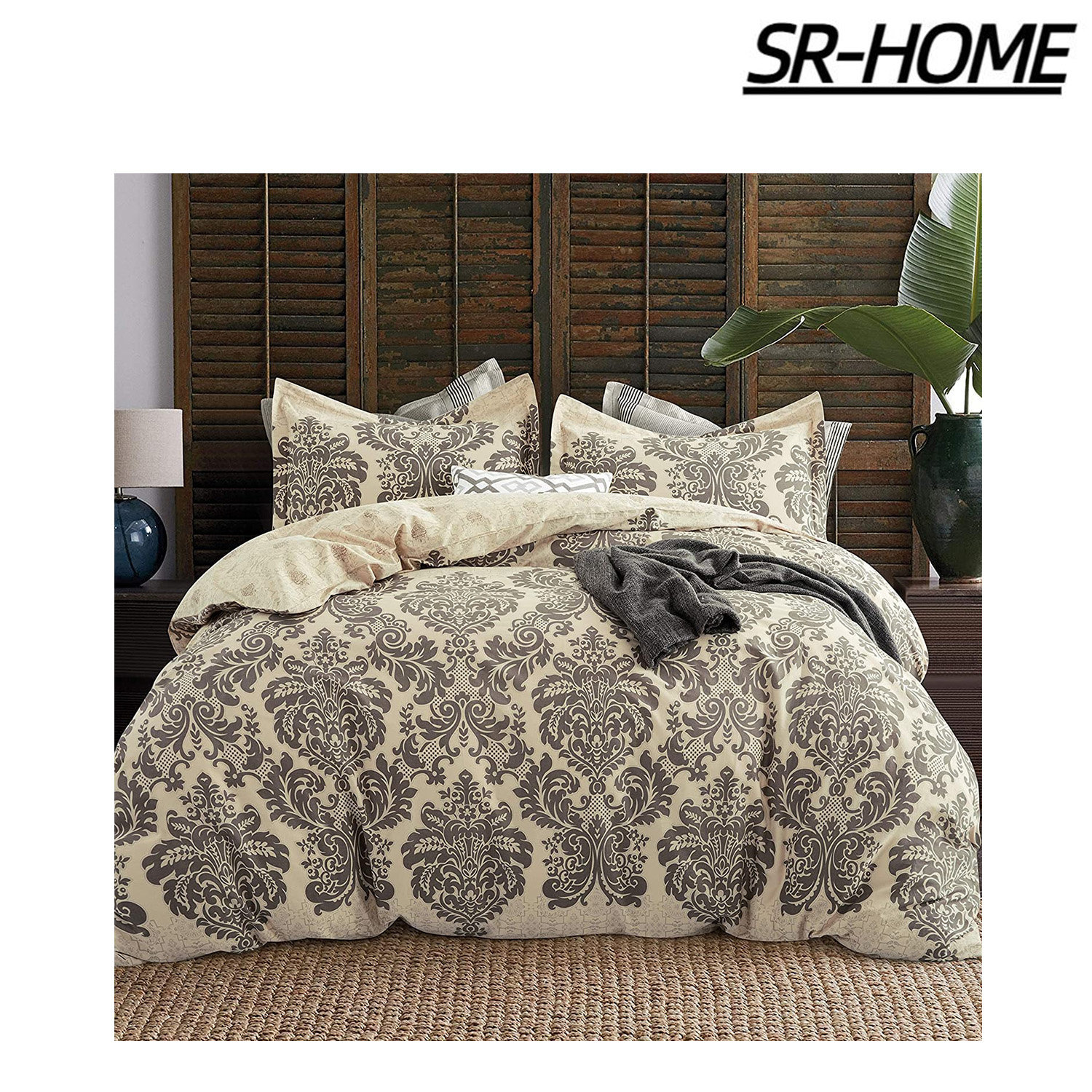 SR-HOME 100% Cotton Duvet Cover Set