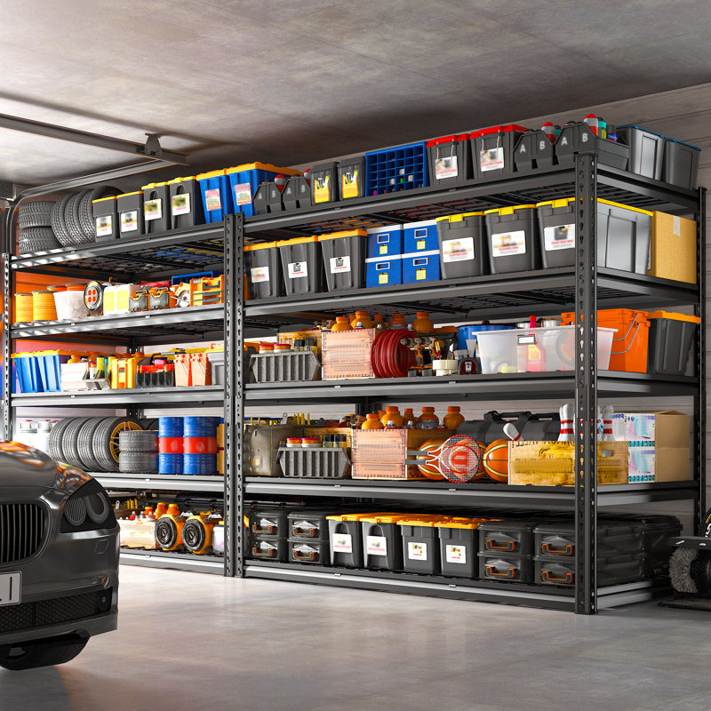 Heavy Duty Shelving Unit For Garage Pantry, 72" H x 55" W x 24" D