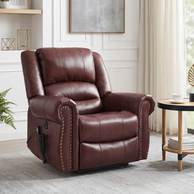 Aura 40" W Dual Motor Power Lift Recliner Infinite Position With Heat And Massage