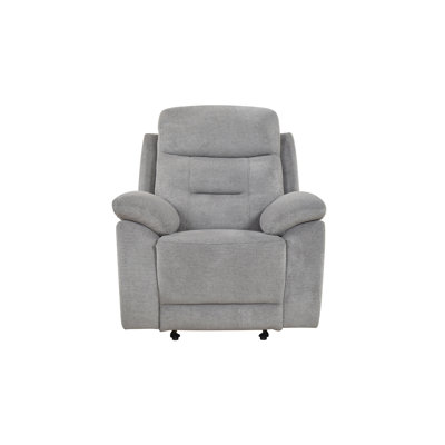 Fauteuil oscillant inclinable, chenille étain