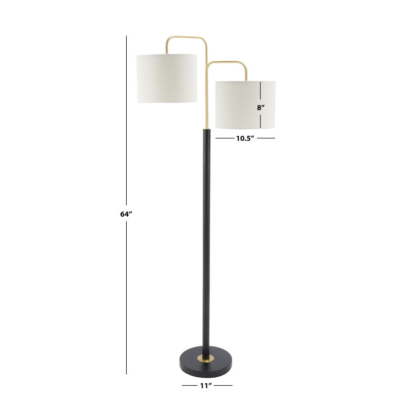 Shonna 64'' Black/Gold Tree Floor Lamp
