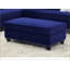 Repose-pieds en velours indigo Living