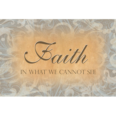 Faith Blue Ornament - Wrapped Canvas Print