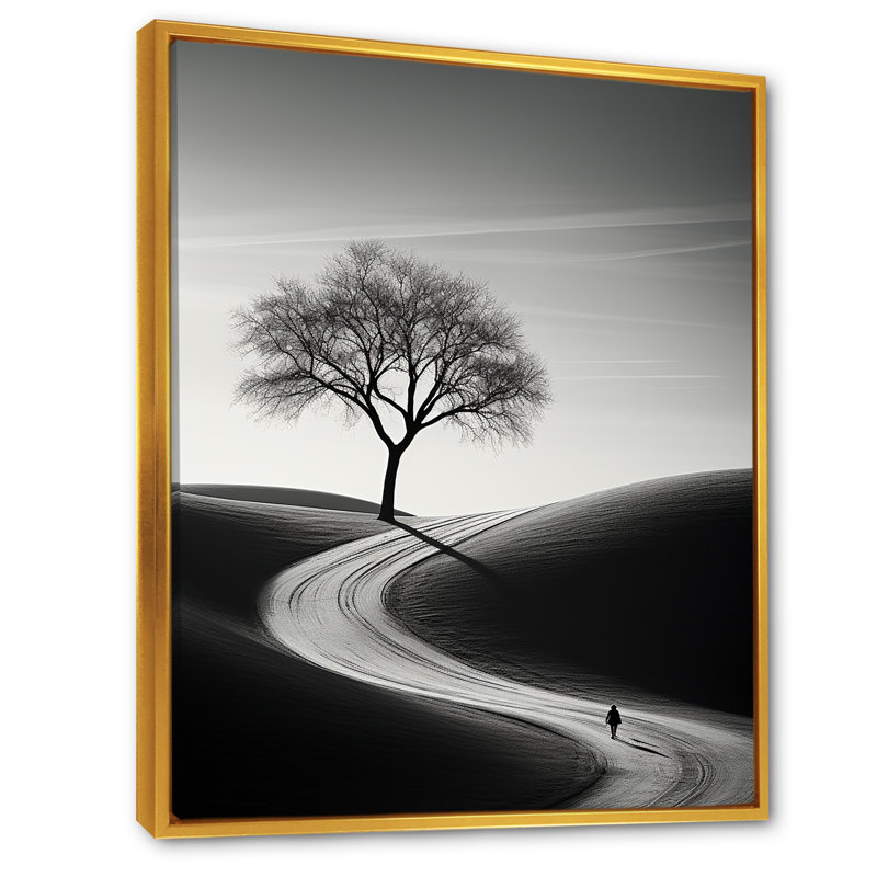 Moons Melody Minimalisme, reproduction d'art sur toile, H 20 po x l 12 po x P 1 po, Cadre flottant doré