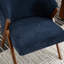 Chaises d'appoint modernes en tissu de velours avec structure en bois massif, chaises rembourrées pour le salon ou le coin lecture-782639056
